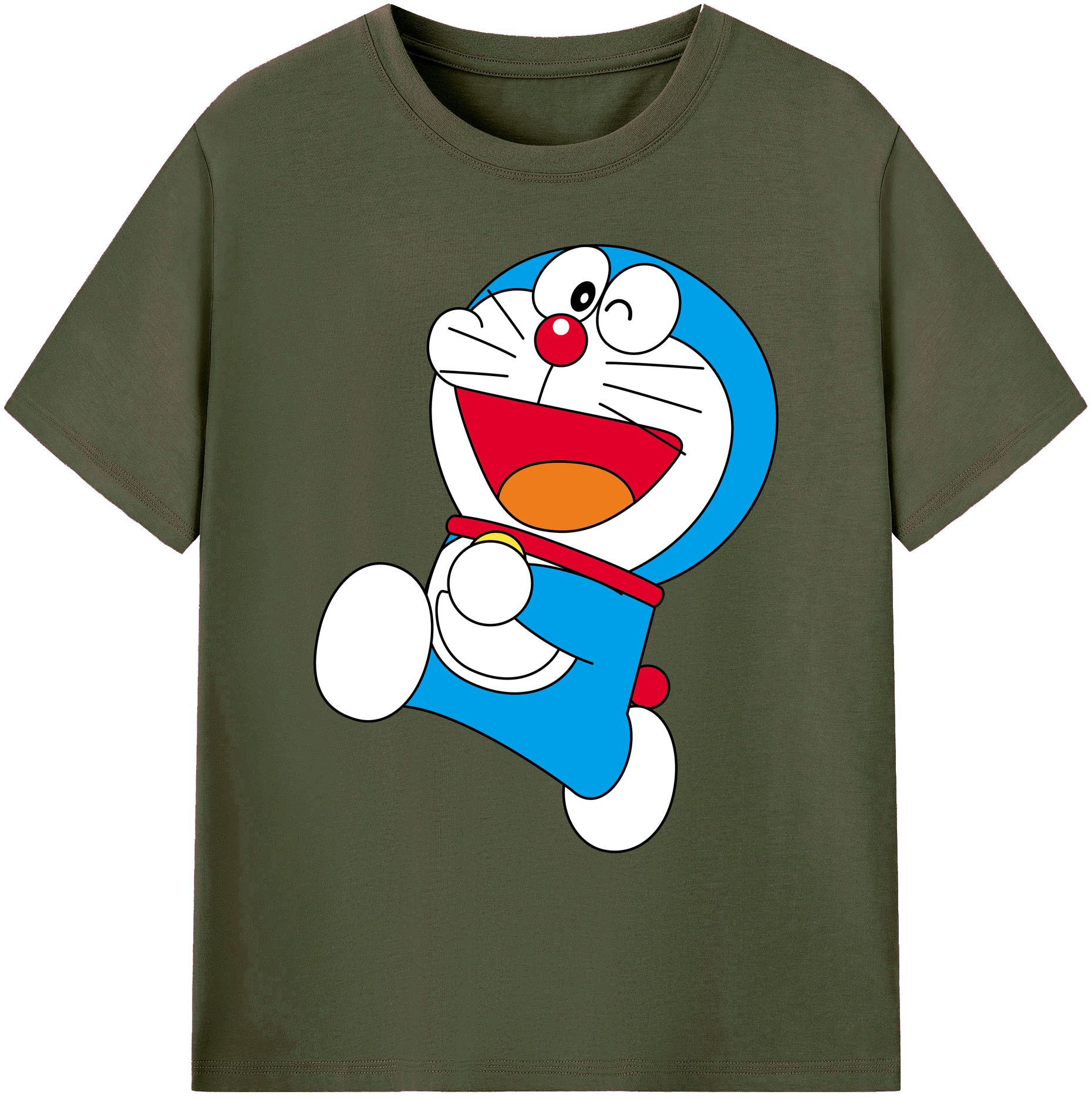 （画像用） ドラえもん Doraemon 綿100％ メンズ半袖Tシャツ｜肌触りやわらか＆通気性